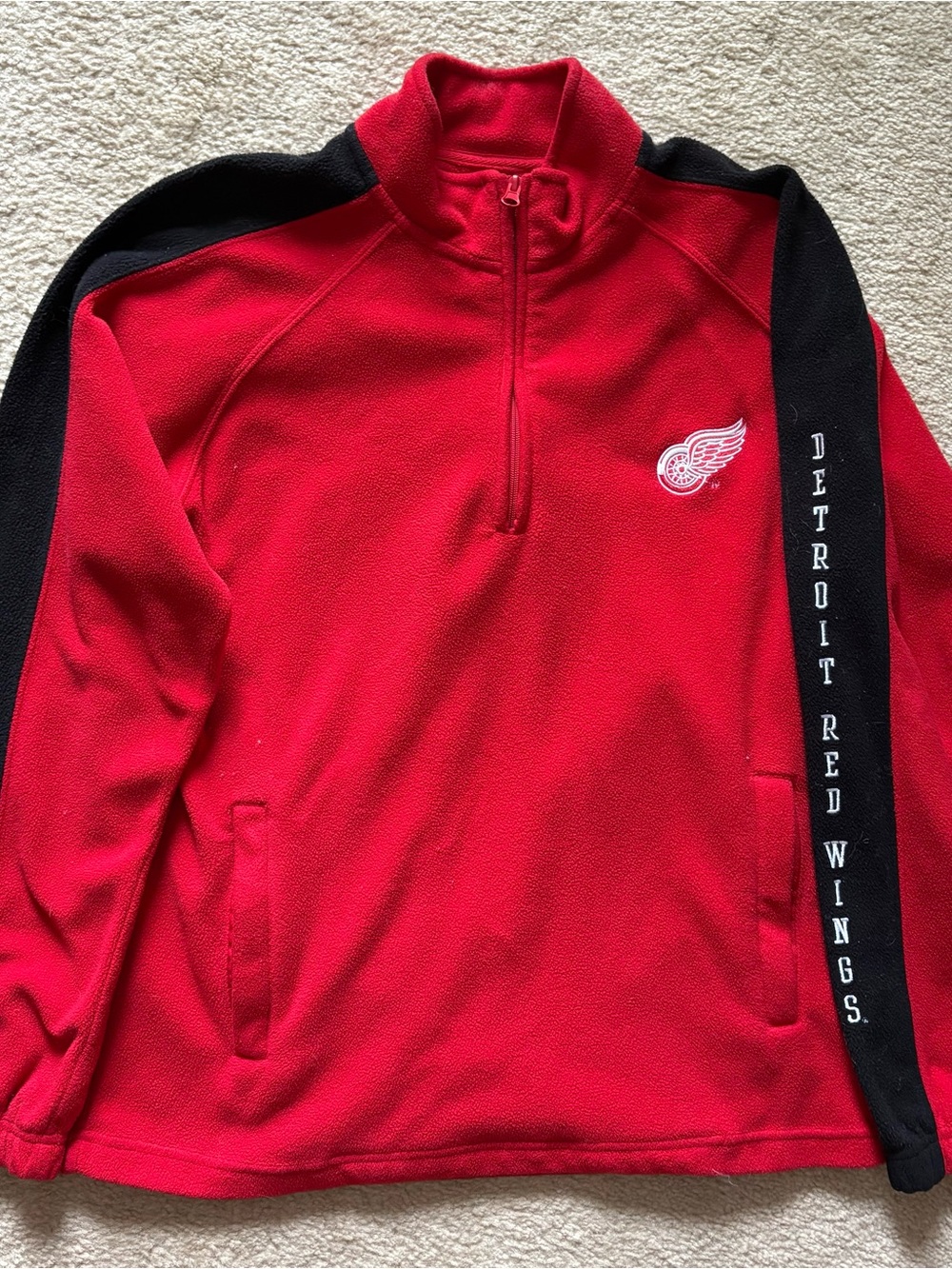 Detroit Red Wings Half-Zip Fleece Pullover